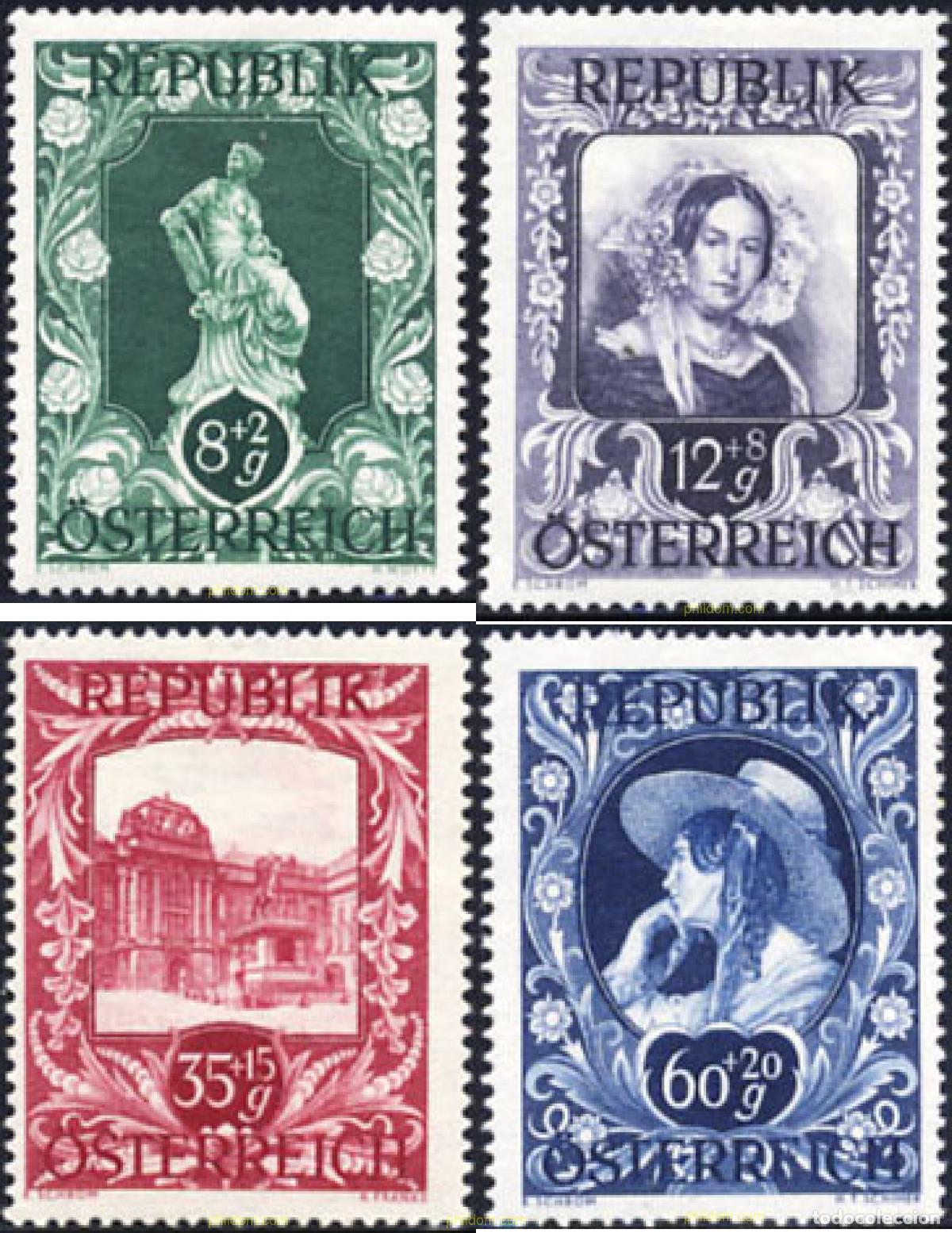 Sellos: 294797 MNH AUSTRIA 1947 EXPOSICION DE ARTE DE LOS ARISTAS DE VIENA