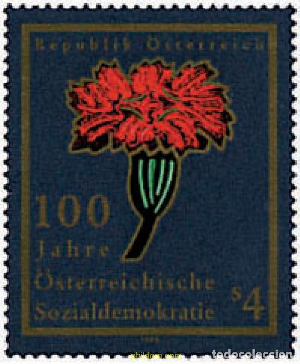 Sellos: 80731 MNH AUSTRIA 1988 100 ANIVERSARIO DE LA SOCIAL DEMOCRACIA AUSTRIACA