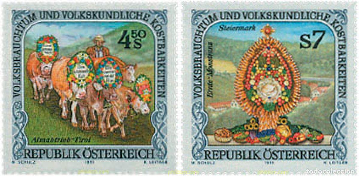 Sellos: 287219 MNH AUSTRIA 1991 USOS Y COSTUMBRES POPULARES
