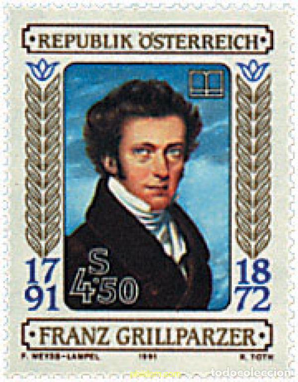 Sellos: 121064 MNH AUSTRIA 1991 BICENTENARIO DEL NACIMIENTO DE FRANZ GRILLPARZER