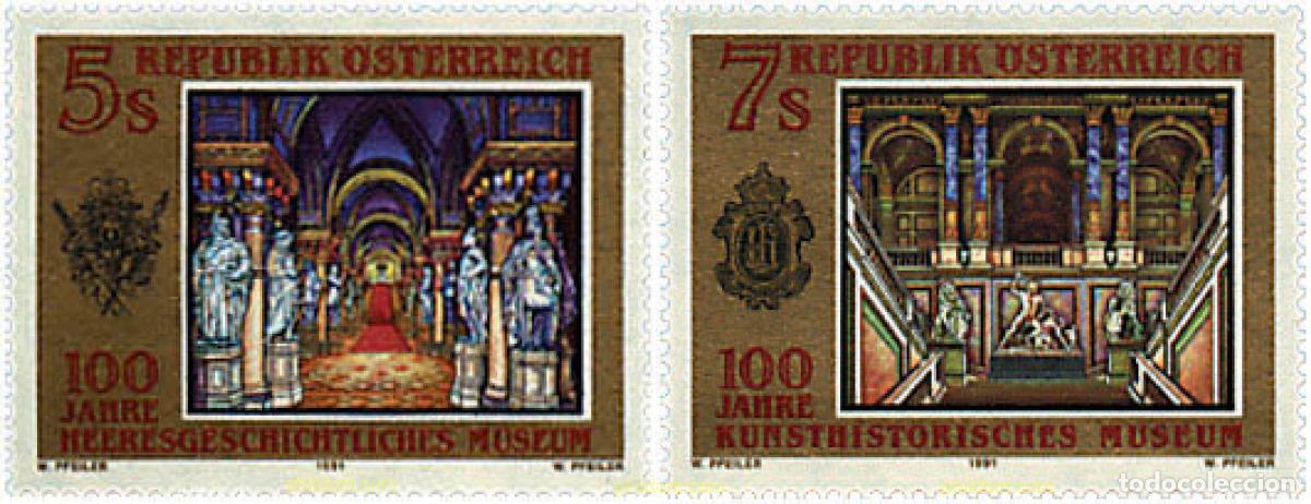 Briefmarken: 121098 MNH AUSTRIA 1991 CENTENARIO DEL MUSEO MILITAR Y DEL MUSEO ARTISTICO E HISTORICO