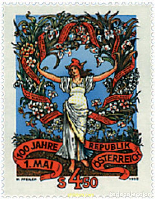 Sellos: 121041 MNH AUSTRIA 1990 CENTENARIO DEL PRIMERO DE MAYO