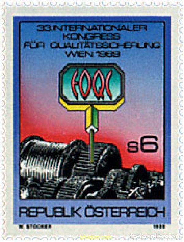 Sellos: 121022 MNH AUSTRIA 1989 33 CONGRESO DE LA ORGANIZACION EUROPEA DE CONTROL DE CALIDAD