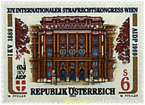 Sellos: 121023 MNH AUSTRIA 1989 14 SESION DE LA ASOCIACION INTERNACIONAL DEL DERECHO PENAL