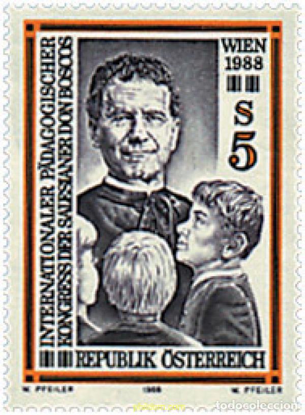 Sellos: 120947 MNH AUSTRIA 1988 CONGRESO INTERNACIONAL DEL ORDEN DE LOS SALESIANOS DE DON BOSCO