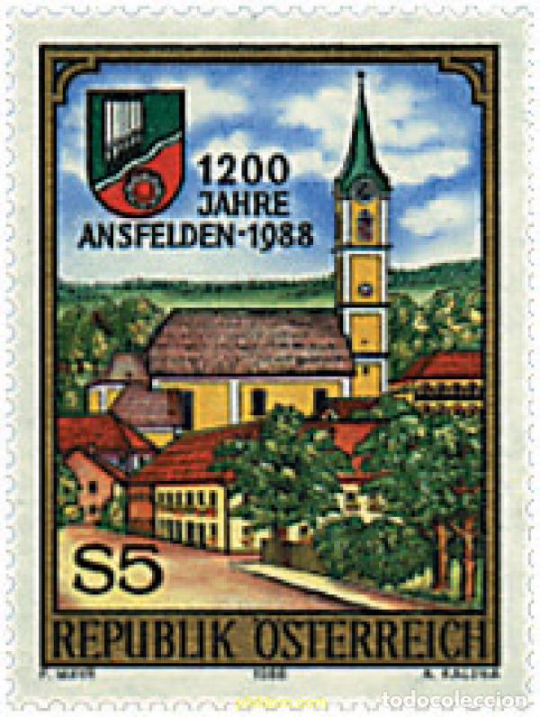 Sellos: 120977 MNH AUSTRIA 1988 1200 ANIVERSARIO DE ANSFELDEN