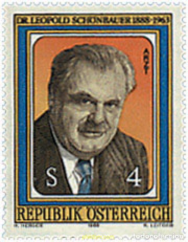 Sellos: 120986 MNH AUSTRIA 1988 CENTENARIO DEL NACIMIENTO DE LEOPOLD SCH&Ouml;NBAUER