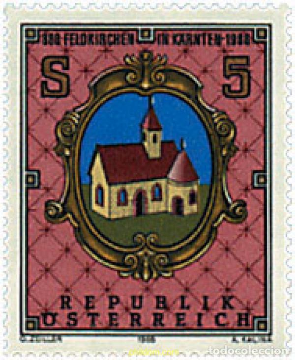 Sellos: 120973 MNH AUSTRIA 1988 1100 ANIVERSARIO DE FELDKIRCHEN