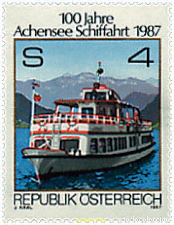 Sellos: 69191 MNH AUSTRIA 1987 CENTENARIO DE LA NAVEGACION SOBRE EL LAGO ACHEN
