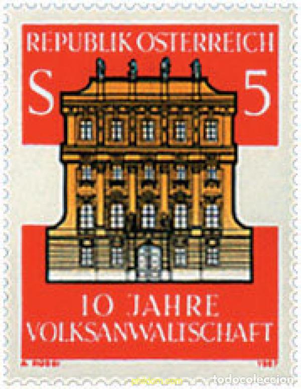 Sellos: 120903 MNH AUSTRIA 1987 10 ANIVERSARIO DE LA OFICINA DEL MEDIADOR