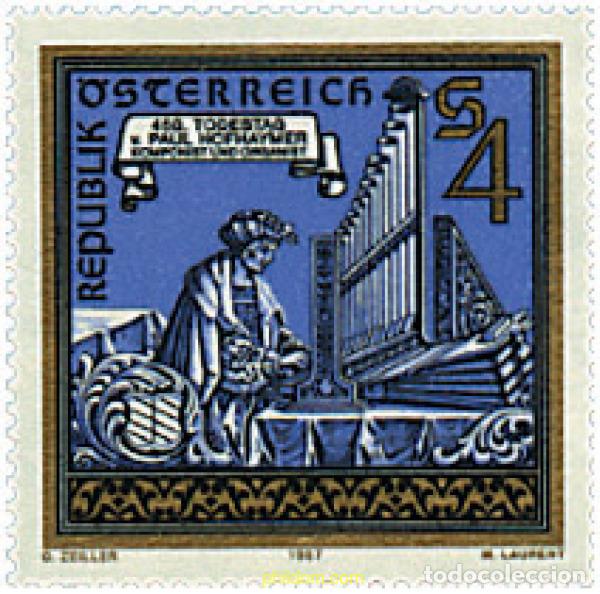 Sellos: 120910 MNH AUSTRIA 1987 450 ANIVERSARIO DE LA MUERTE DE PAUL HOFHAYMER