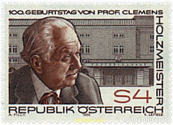 Timbres: 120863 MNH AUSTRIA 1986 CENTENARIO DEL NACIMIENTO DE CLEMENS HOLZMEISTER
