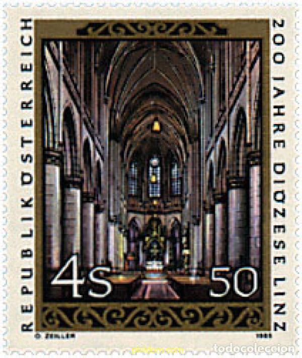 Timbres: 120644 MNH AUSTRIA 1985 BICENTENARIO DE LA DIOCESIS DE LINZ
