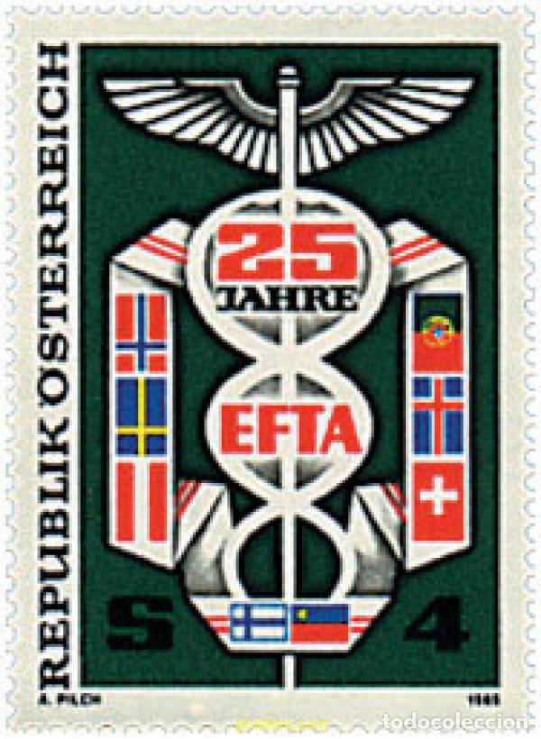 Sellos: 120678 MNH AUSTRIA 1985 25 ANIVERSARIO DE LA EFETA