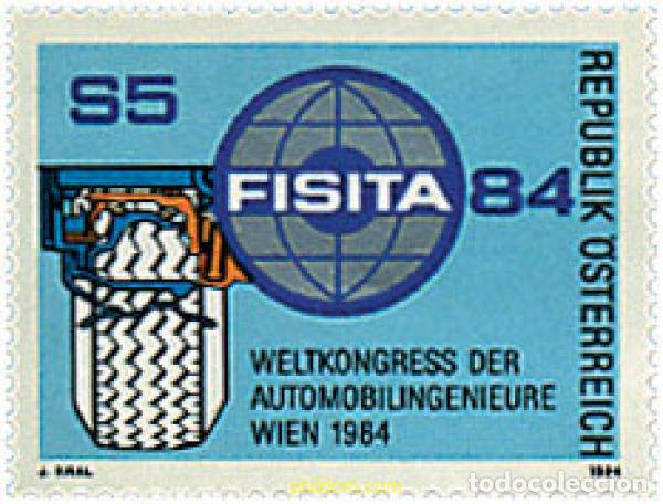 Selos: 39279 MNH AUSTRIA 1984 CONGRESO INTERNACIONAL DE INGENIEROS DE AUTOMOVILES