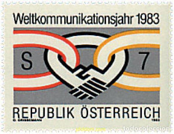 Selos: 120422 MNH AUSTRIA 1983 A&Ntilde;O MUNDIAL DE LAS COMUNICACIONES