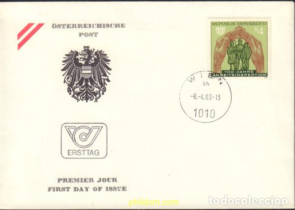 Stamps: 405326 MNH AUSTRIA 1983 CENTENARIO DEL SERVICIO PUBLICO DE INSPECCION DE TRABAJO EN AUSTRIA