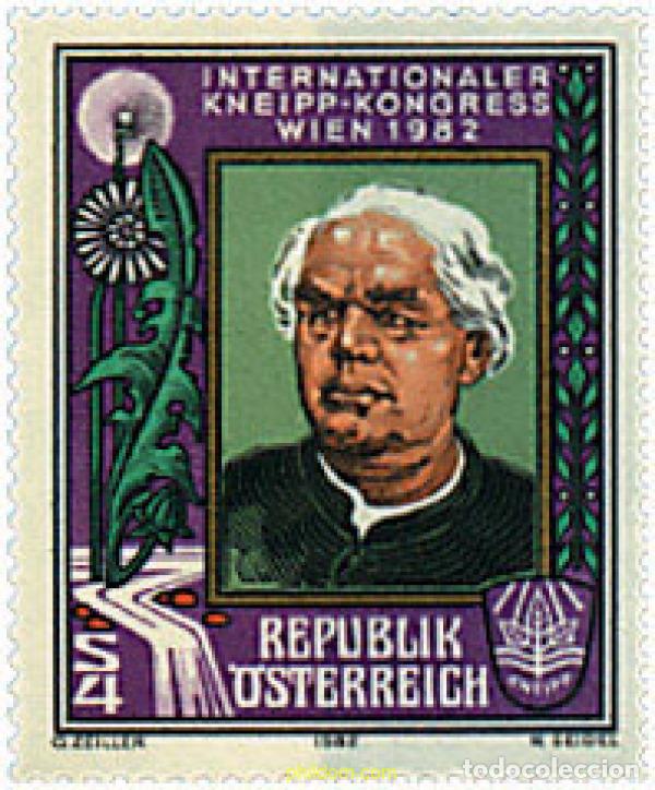 Stamps: 120383 MNH AUSTRIA 1982 CONGRESO INTERNACIONAL KNEIPP