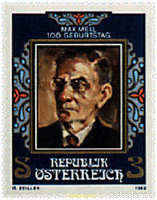 Sellos: 120408 MNH AUSTRIA 1982 CENTENARIO DEL NACIMIENTO DE MAX MELL