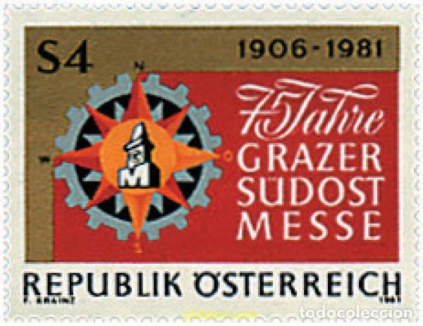 Stamps: 120345 MNH AUSTRIA 1981 75 ANIVERSARIO DE LA FERIA DE GRAZ