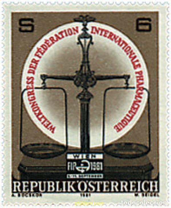 Briefmarken: 120335 MNH AUSTRIA 1981 CONGRESO MUNDIAL DE LA FEDERACION INTERNACIONAL FARMACEUTICA