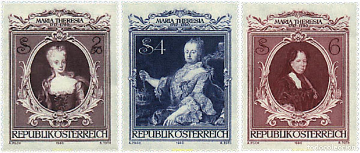 Sellos: 120227 MNH AUSTRIA 1980 200 ANIVERSARIO DE LA MUERTE DE LA EMPERATRIZ MARIA THERESIA