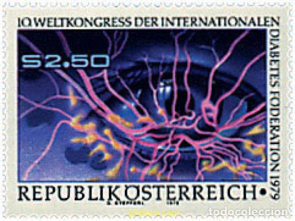Stamps: 69151 MNH AUSTRIA 1979 10 CONGRESO DE LA FEDERACION INTERNACIONAL DE LA DIABETIS