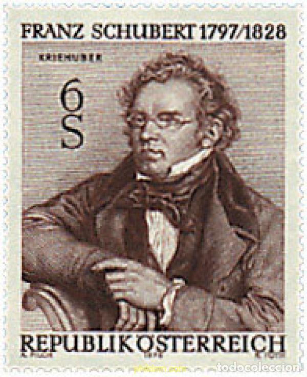 Sellos: 69122 MNH AUSTRIA 1978 150 ANIVERSARIO DE LA MUERTE DE FRANZ SCHUBERT