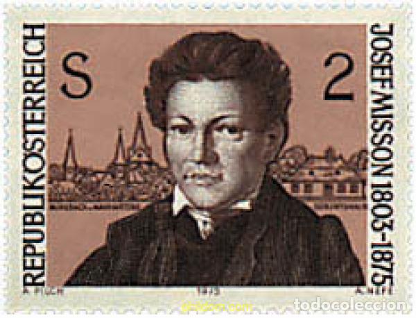 Sellos: 69032 MNH AUSTRIA 1975 CENTENARIO DE LA MUERTE DE JOSEF MISSON
