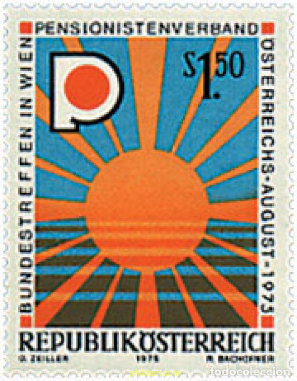 Sellos: 69033 MNH AUSTRIA 1975 REUNION NACIONAL DE LA FEDERACION AUSTRIACA DE PENSIONISTAS