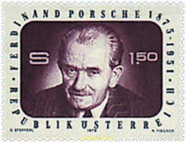 Sellos: 69082 MNH AUSTRIA 1975 CENTENARIO DEL NACIMIENTO DE FERDINAND PORSCHE