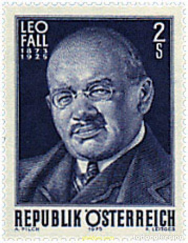 Sellos: 69034 MNH AUSTRIA 1975 50 ANIVERSARIO DE LA MUERTE DE LEO FALL