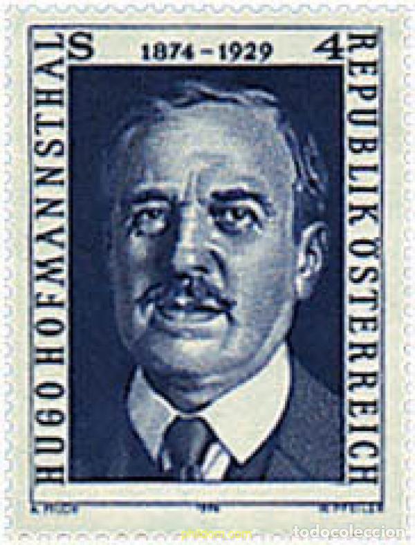 Sellos: 69012 MNH AUSTRIA 1974 CENTENARIO DEL NACIMIENTO DE HUGO VON HOFMANNSTHAL