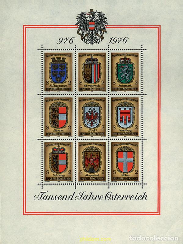 Sellos: 69067 MNH AUSTRIA 1976 MILENARIO DE AUSTRIA