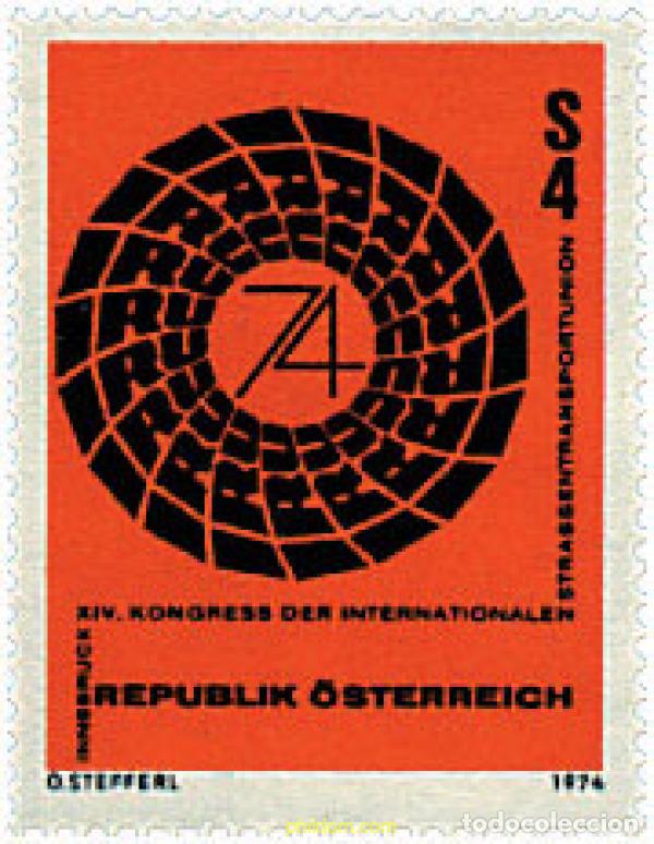 Sellos: 39271 MNH AUSTRIA 1974 14 CONGRESO INTERNACIONAL DE TRANSPORTE POR CARRETERA