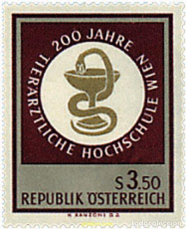 Sellos: 68935 MNH AUSTRIA 1968 BICENTENARIO DE LA ESCUELA VETERINARIA DE VIENA