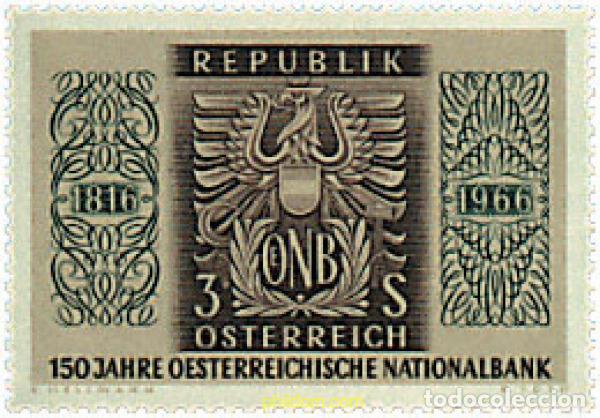 Sellos: 68634 MNH AUSTRIA 1966 150 ANIVERSARIO DE LA BANCA NACIONAL