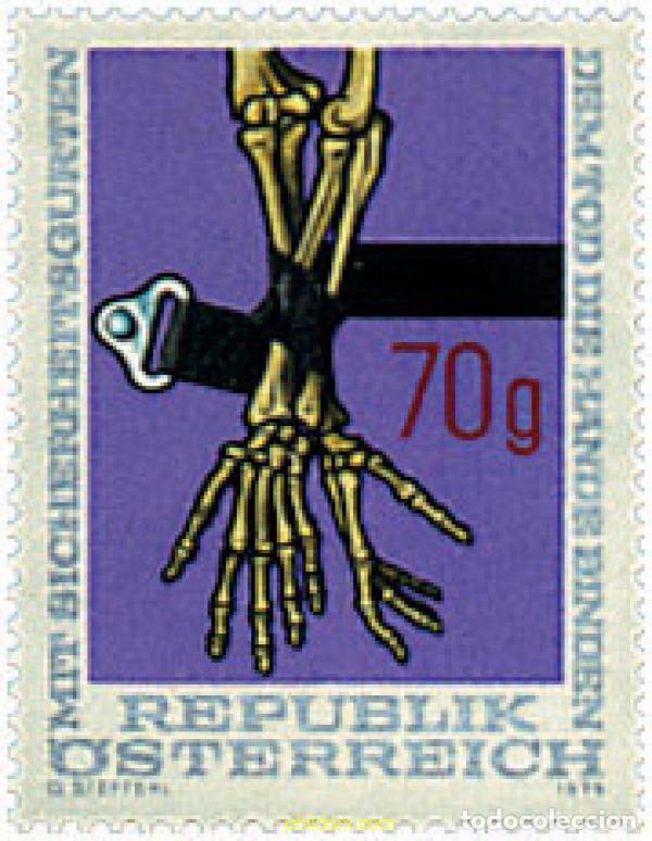Sellos: 39273 MNH AUSTRIA 1975 CINTURON DE SEGURIDAD