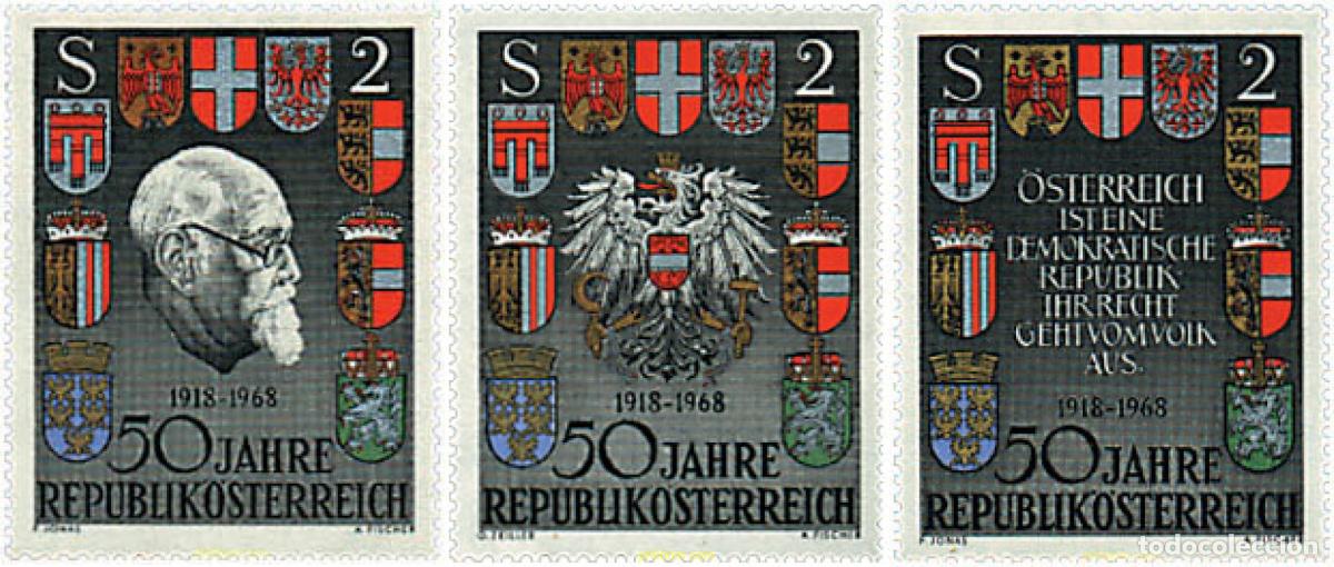 Timbres: 68938 MNH AUSTRIA 1968 50 ANIVERSARIO DE LA REPUBLICA