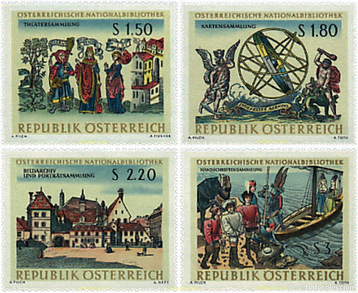 Sellos: 68916 MNH AUSTRIA 1966 BIBLIOTECA NACIONAL DE VIENA