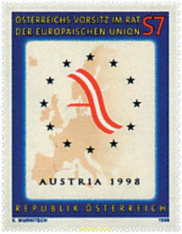 Sellos: 69251 MNH AUSTRIA 1998 PRESIDENCIA AUSTRIACA DE LA UNION EUROPEA