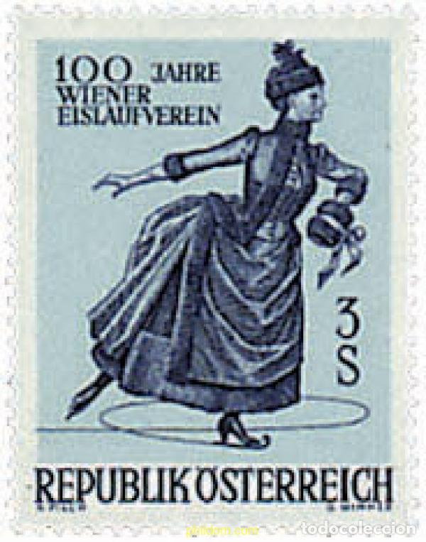 Sellos: 68631 MNH AUSTRIA 1967 CENTENARIO DE LA SOCIEDAD VIENESA DE PATINAJE SOBRE HIELO
