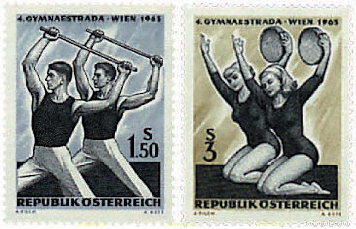 Sellos: 68623 MNH AUSTRIA 1965 4 FIESTA DE LA GIMNASIA EN VIENA