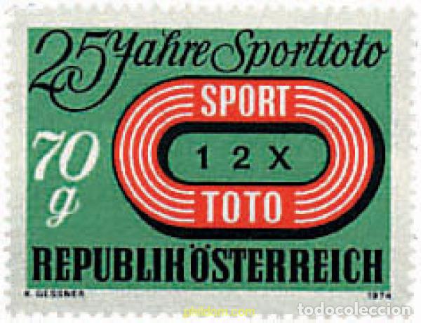 Sellos: 69010 MNH AUSTRIA 1974 25 ANIVERSARIO DE SPORTTOTO