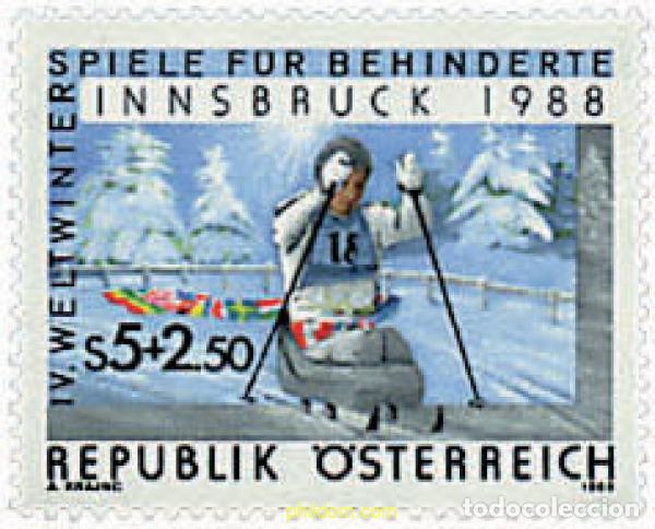 Sellos: 69196 MNH AUSTRIA 1988 4 JUEGOS PARALIMPICOS DE INVIERNO. INNSBRUCK 1988