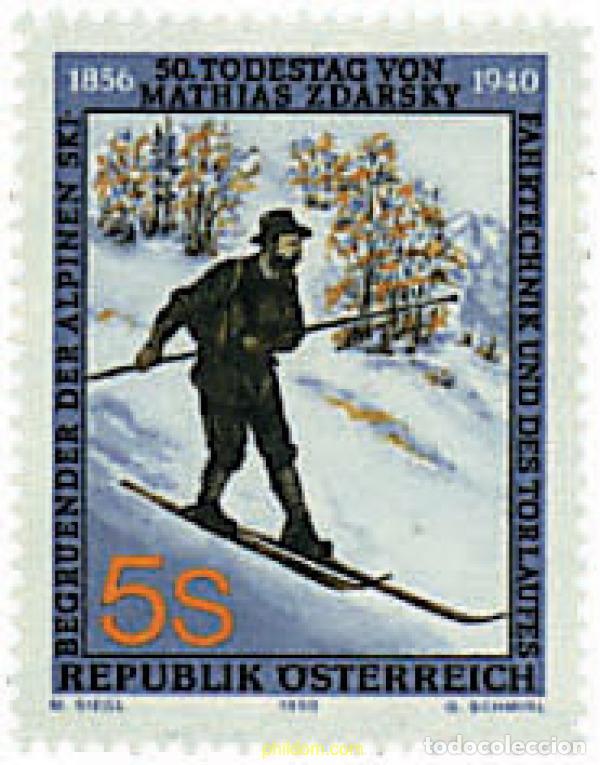 Sellos: 69217 MNH AUSTRIA 1990 50 ANIVERSARIO DE LA MUERTE DE MATHIAS ZDARSKY