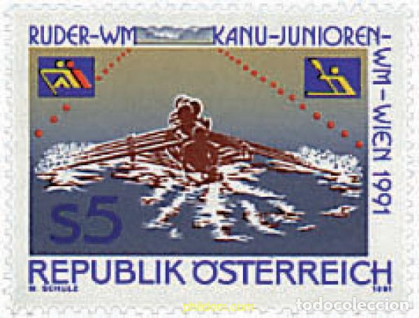 Sellos: 69224 MNH AUSTRIA 1991 CAMPEONATO DEL MUNDO DE REMO