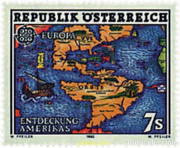 Sellos: 62807 MNH AUSTRIA 1992 EUROPA CEPT. 500 ANIVERSARIO DEL DESCUBRIMIENTO DE AMERICA