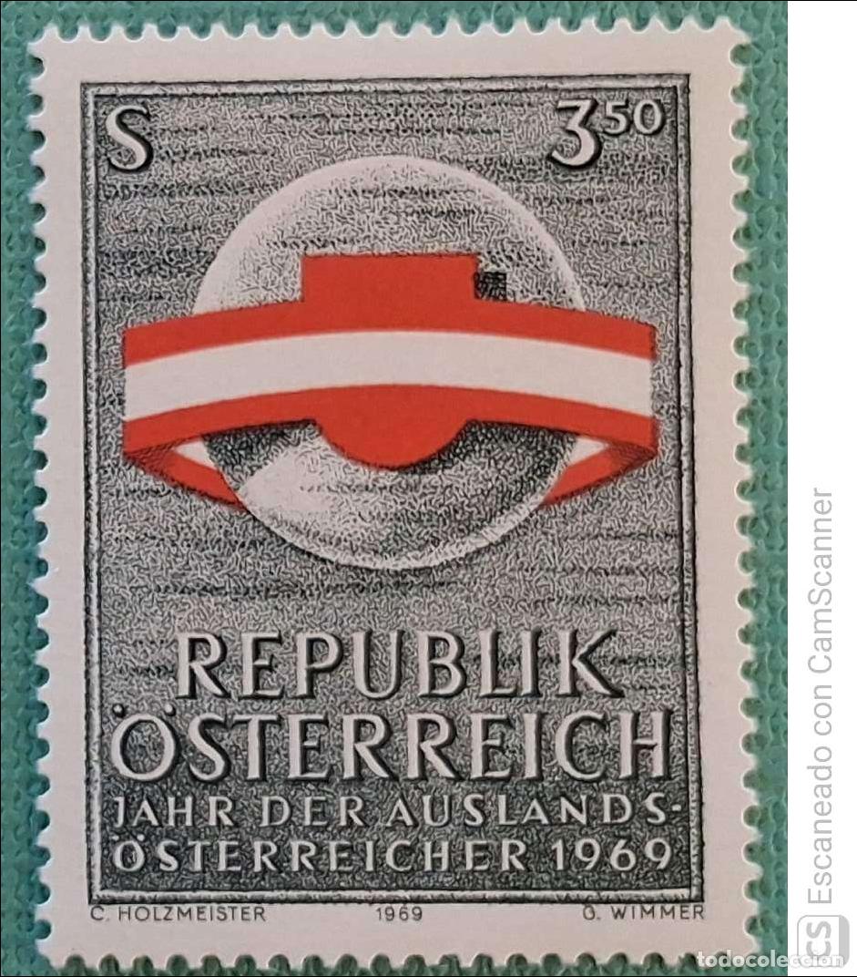 Sellos: Austria. 1136 A&ntilde;o de los austriacos residentes en el extranjero. 1969. Sellos nuevos y numeraci&oacute;n Y