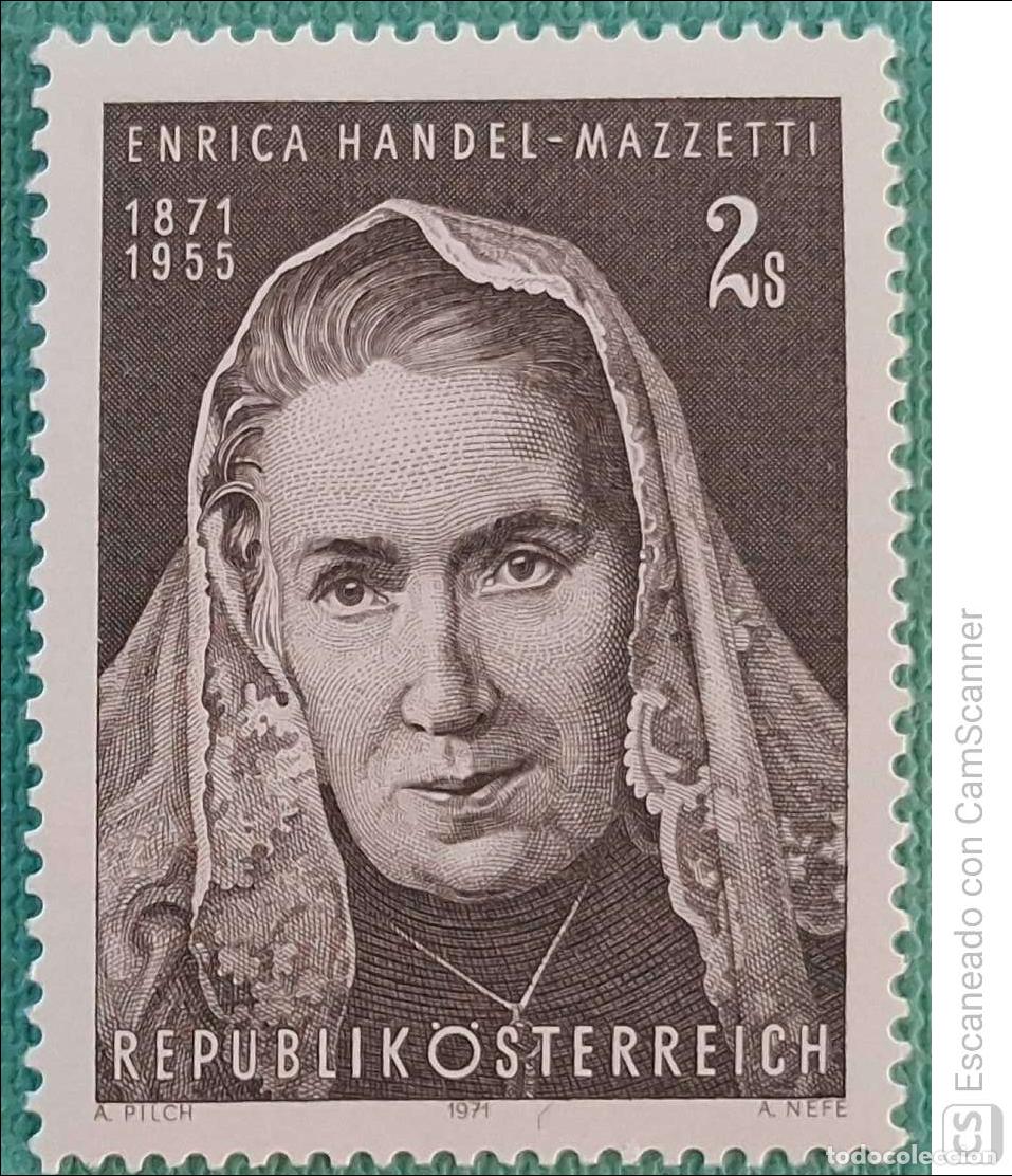 Sellos: Austria. 1182 Poetisa Enrica Handel-Mazzetti. 1971. Sellos nuevos y numeraci&oacute;n Yvert